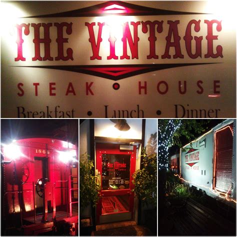 Vintage steakhouse - The Vintage Steakhouse. 26701-B Verdugo Street San Juan Capistrano, CA 92675 (949) 661-3400 Cross Streets: San Juan Capistrano Metrolink Station/Verdugo Street. Parking: Self Park. Cuisine: Steakhouse ,American Cuisine ...